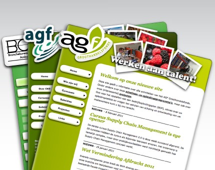 websites voor AGF CKO, AGF groothandelsfonds en BOAH